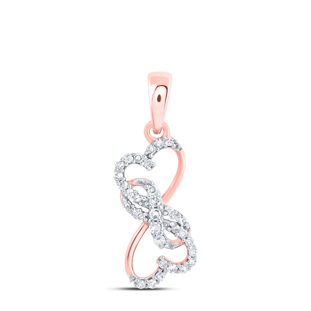1/10CTW - DIA NK GIFT INFINITY HEART PENDANT