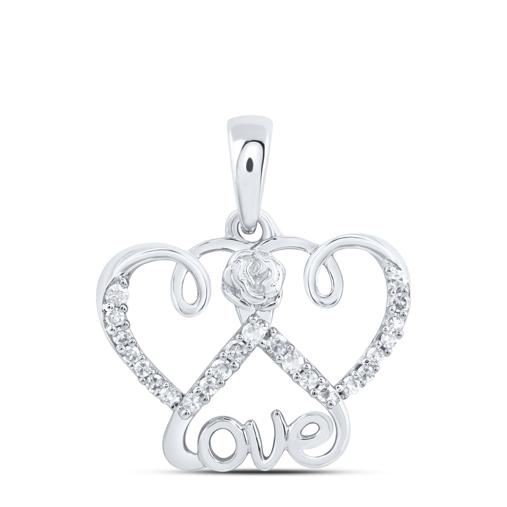1/10CTW - DIA NK GIFT "LOVE" HEART PENDANT