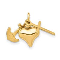 Load image into Gallery viewer, 14K 3D Faith, Hope And Charity Charm
