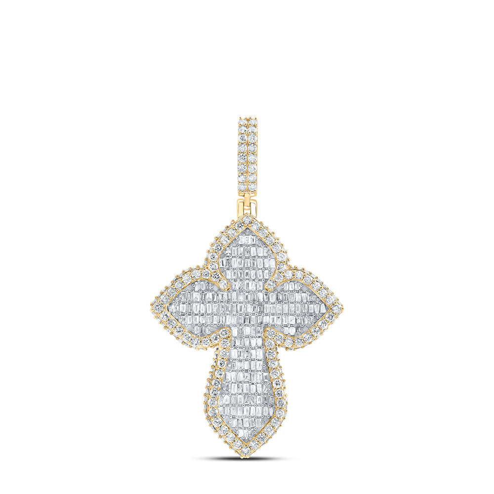 3CTW-DIA NK CROSS MENS CHARM