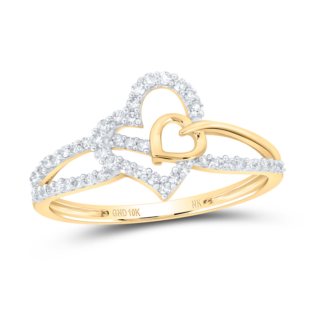 1/5CTW-DIA NK GIFT HEART RING