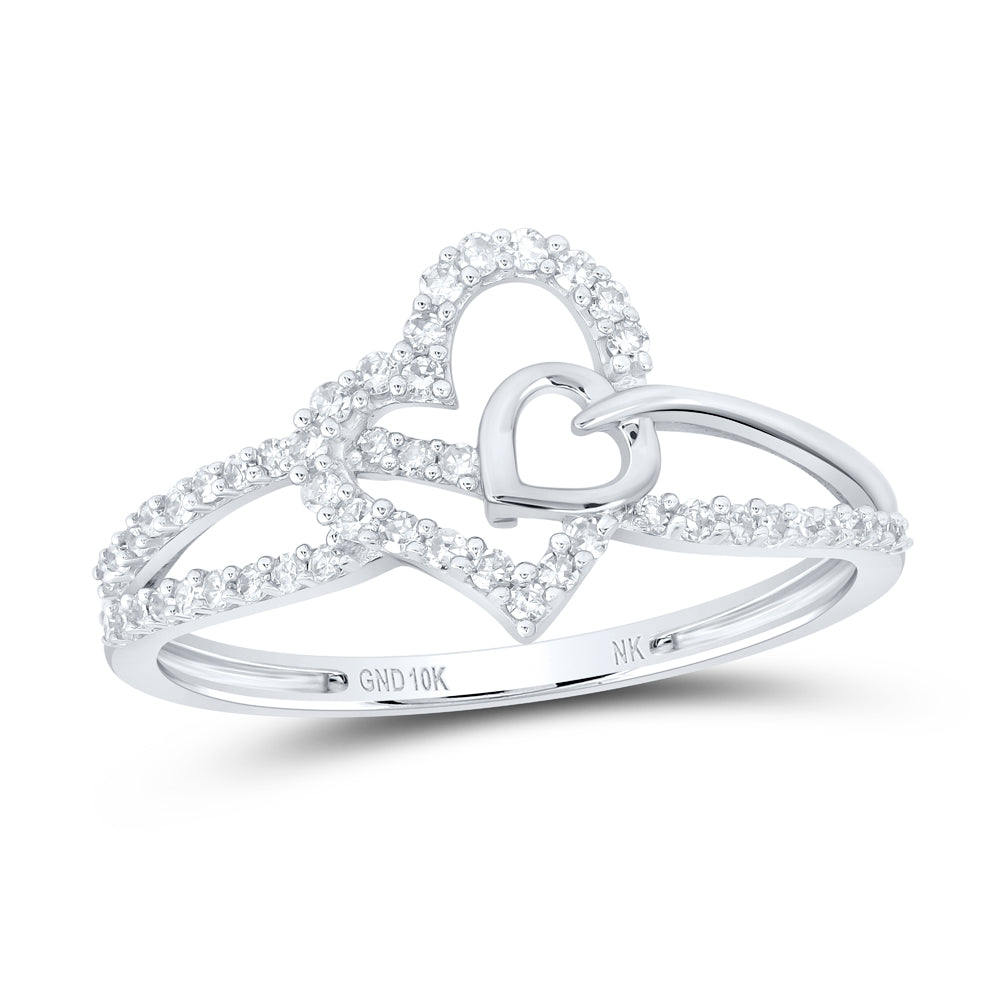 1/5CTW-DIA NK GIFT HEART RING