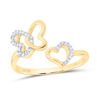 Load image into Gallery viewer, 1/10CTW-DIA NK GIFT BUTTERFLY HEART RING
