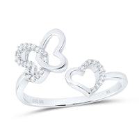 Load image into Gallery viewer, 1/10CTW-DIA NK GIFT BUTTERFLY HEART RING
