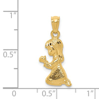 Load image into Gallery viewer, 14k Praying Girl Pendant
