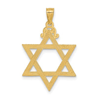 Load image into Gallery viewer, 14k Diamond-cut Star of David Pendant
