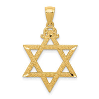 Load image into Gallery viewer, 14k Diamond-cut Star of David Pendant
