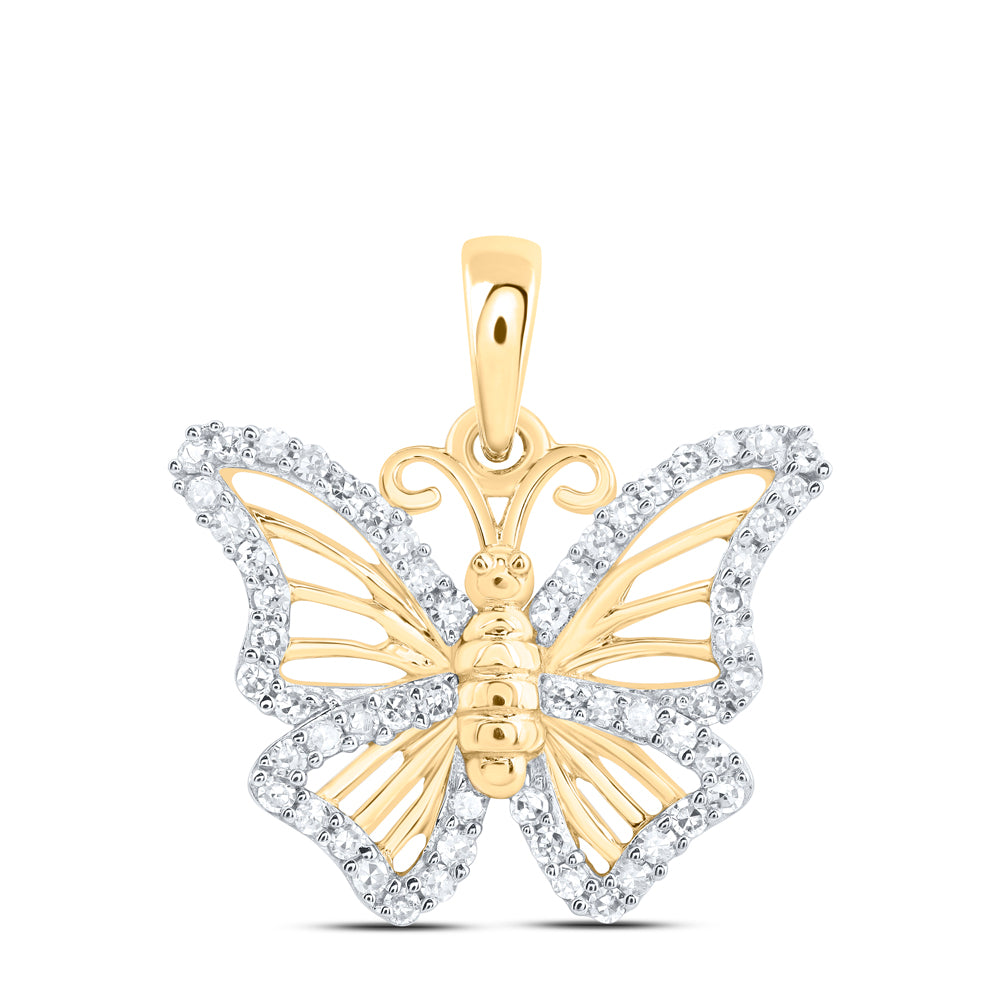 1/4 CTW-DIA NK GIFT BUTTERFLY PENDANT