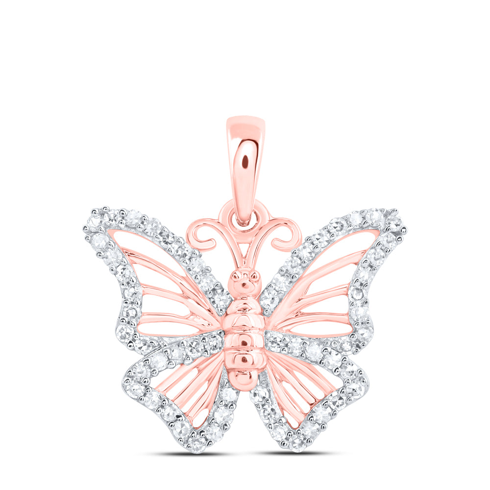 1/4 CTW-DIA NK GIFT BUTTERFLY PENDANT
