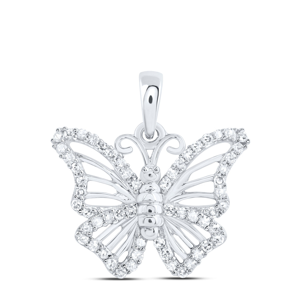 1/4 CTW-DIA NK GIFT BUTTERFLY PENDANT