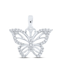 Load image into Gallery viewer, 1/5CTW-DIA NK GIFT BUTTERFLY PENDANT
