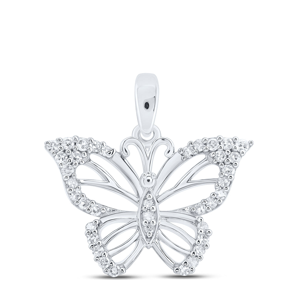 1/5CTW-DIA NK GIFT BUTTERFLY PENDANT