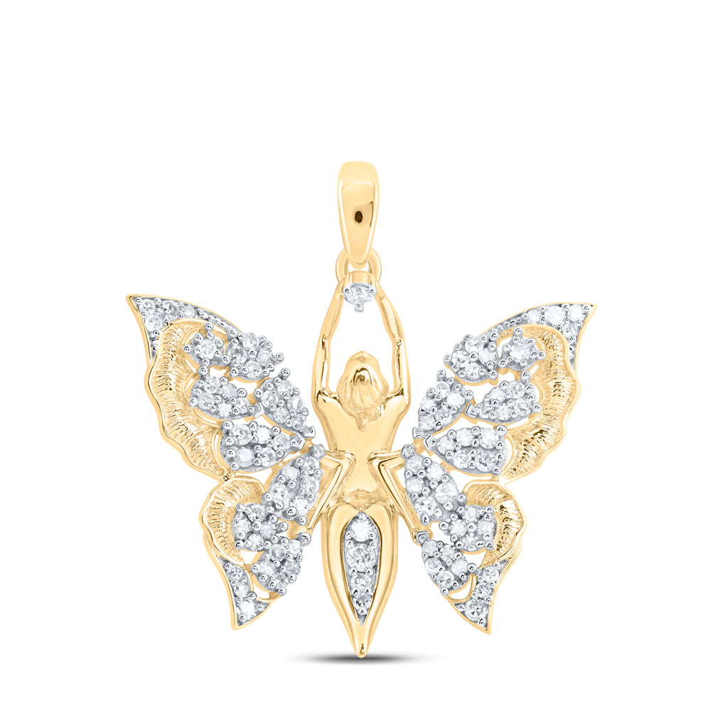 1/3CTW-DIA NK GIFT BUTTERFLY PENDANT