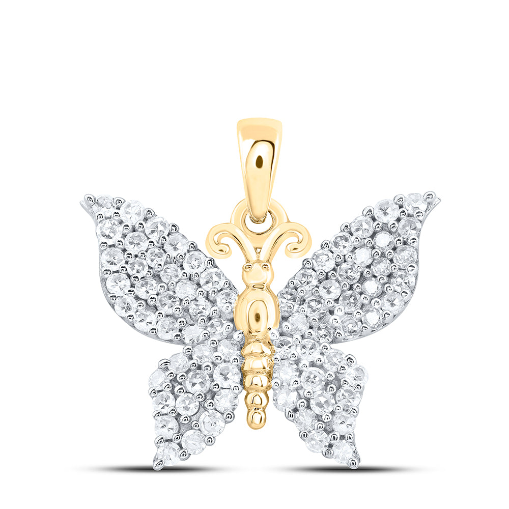 3/8CTW-DIA NK GIFT BUTTERFLY PENDANT