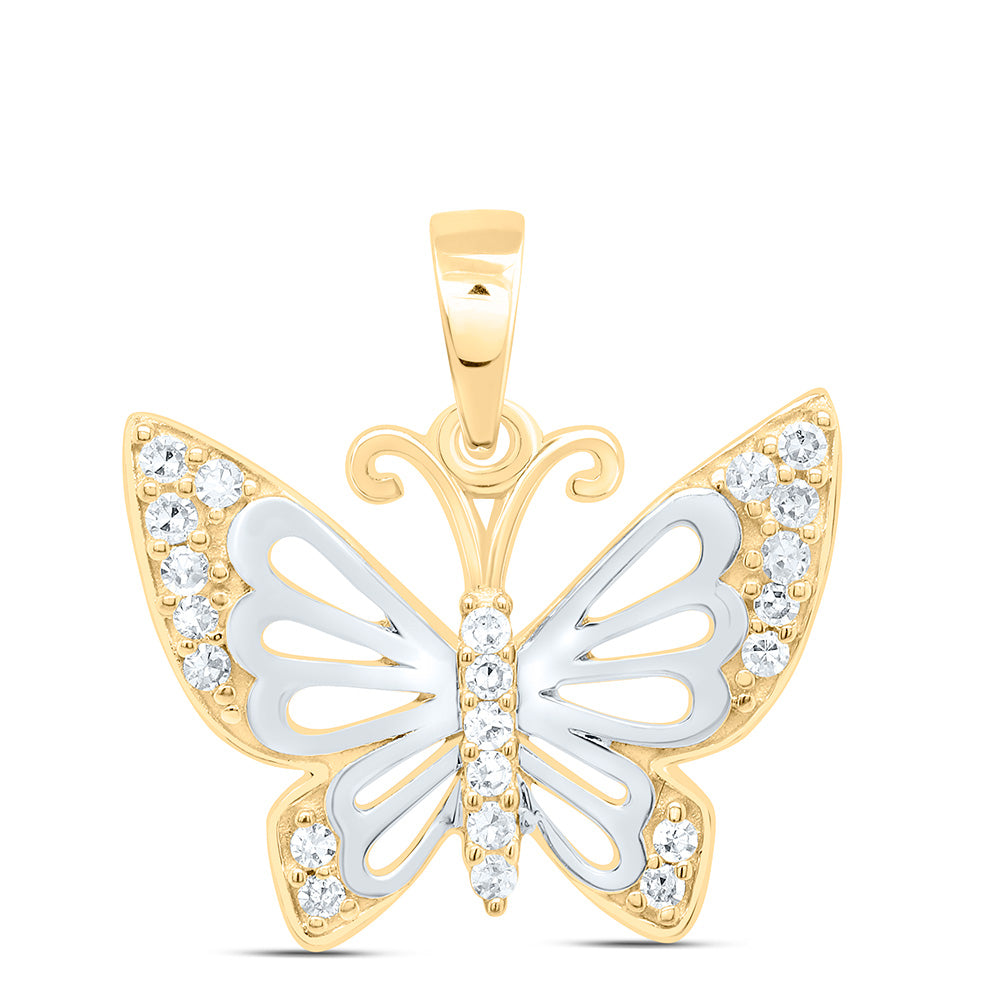 1/8CTW-DIA NK GIFT BUTTERFLY PENDANT
