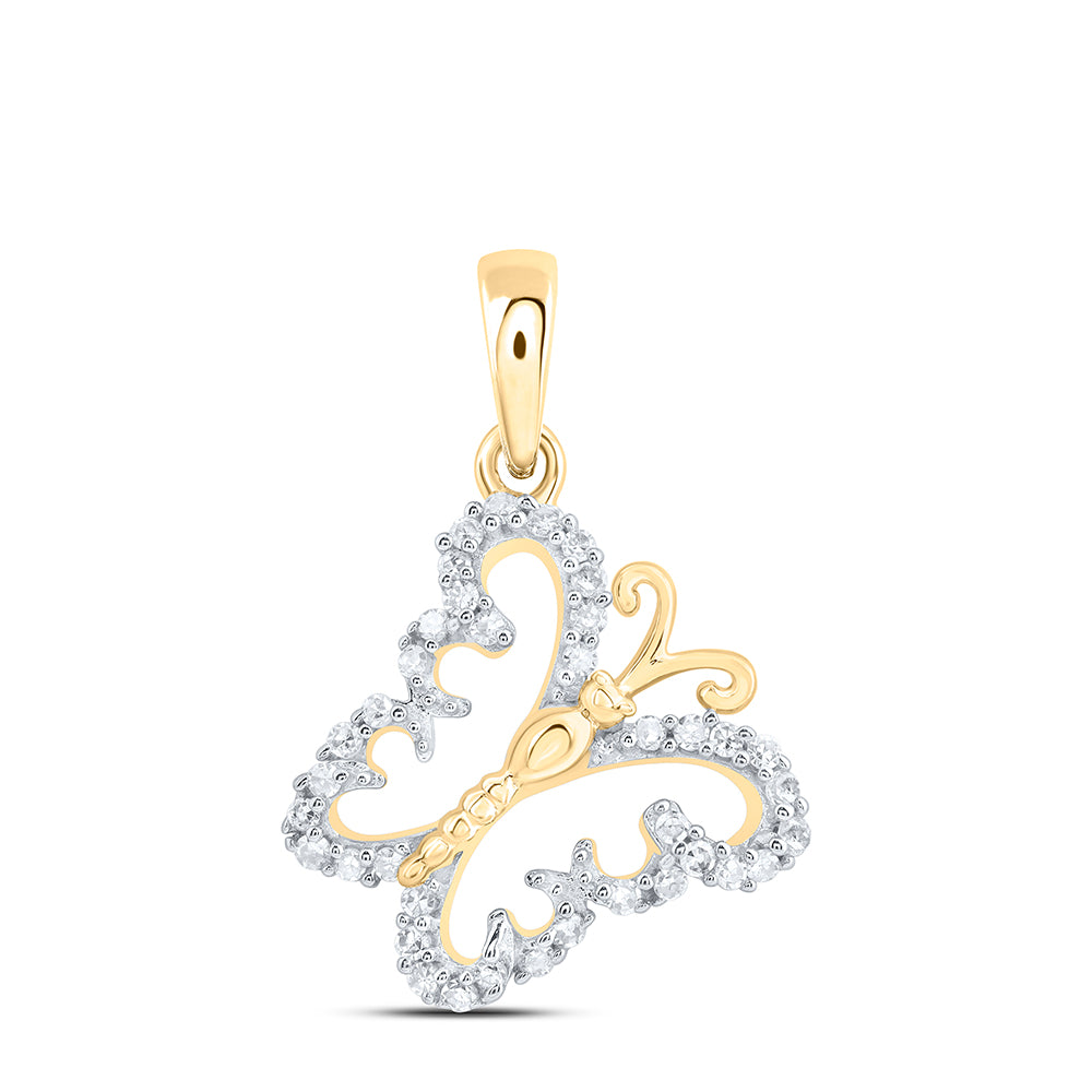 1/8CTW-DIA NK GIFT BUTTERFLY PENDANT