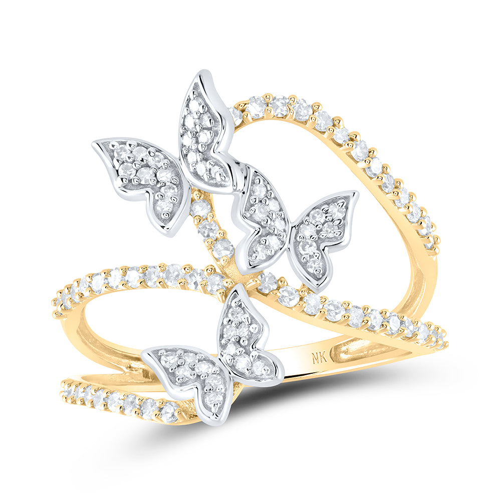 3/8CTW-DIA NK GIFT BUTTERFLY RING