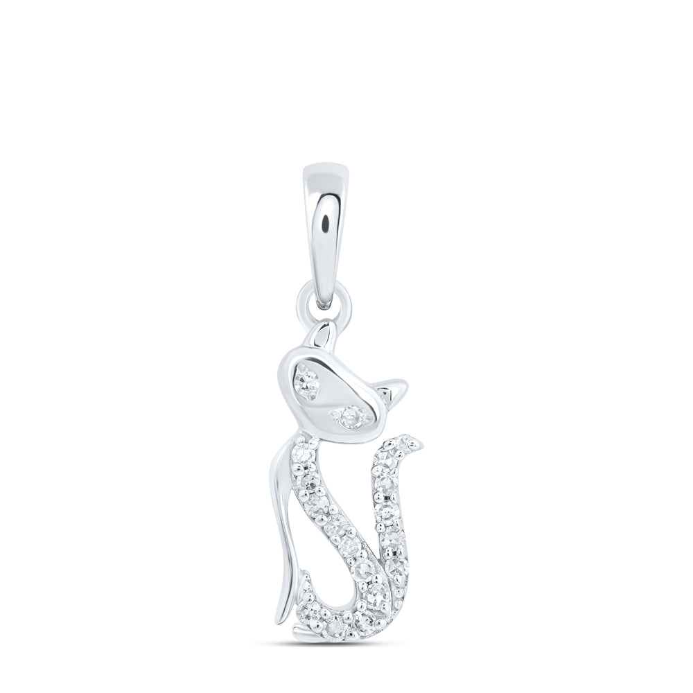 1/12CTW-DIA NK GIFT CAT PENDANT