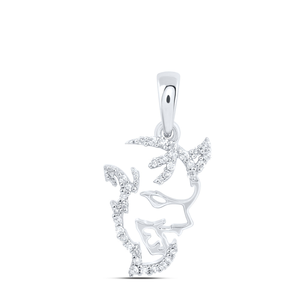 1/12CTW-DIA NK GIFT DEVIL PENDANT