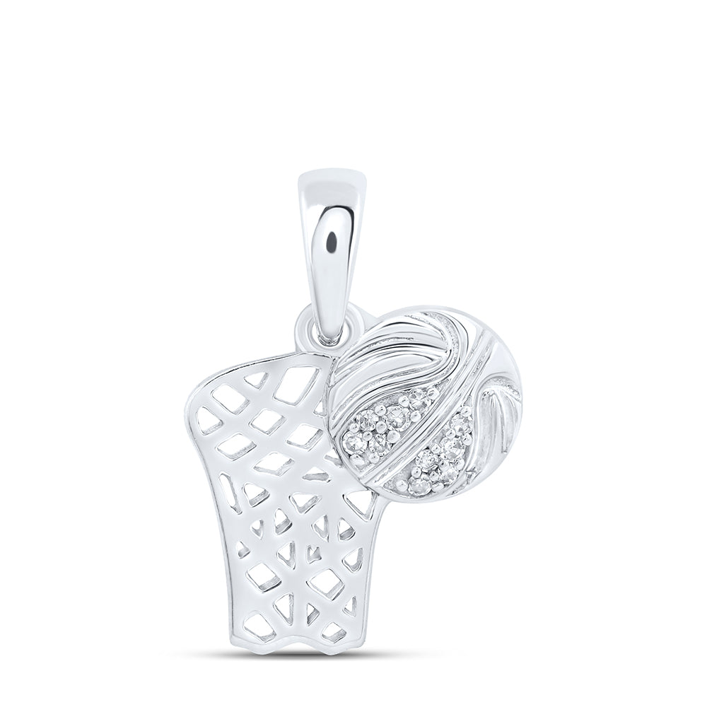 0.03CTW-DIA NK FOOTBALL BASKET GIFT PENDANT