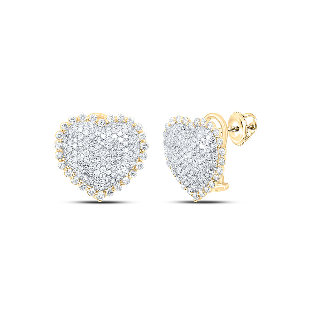 2CTW-DIA NK FASHION HEART EARRING