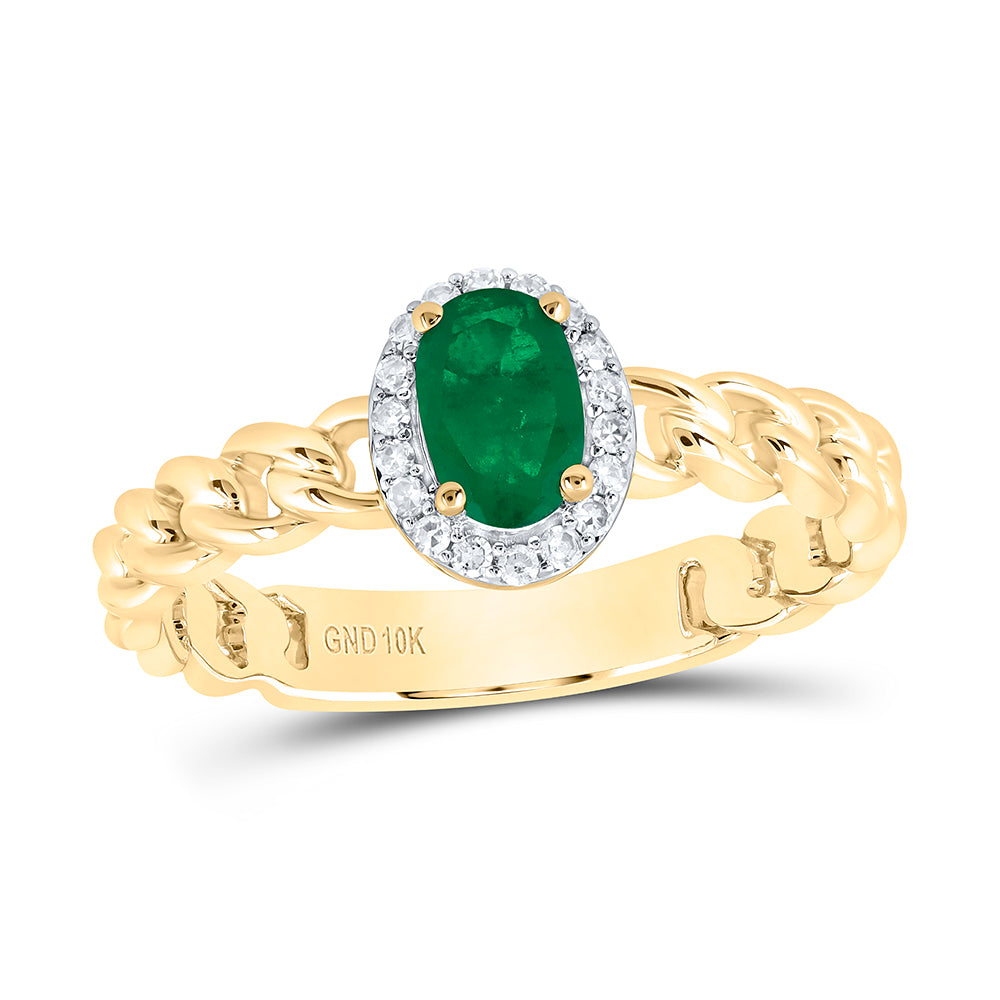 1/10CTW-DIA NK 6X4MM OV-EM SYNTHETIC RING