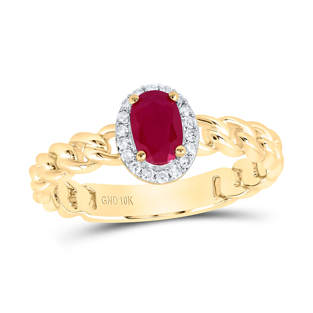 1/10CTW-DIA NK 6X4MM OV-RU SYNTHETIC RING