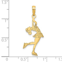 Load image into Gallery viewer, 14k Ice Skater Turning Charm
