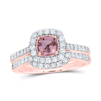 Load image into Gallery viewer, 1 1/5CTW-DIA NK 5.5 MM NAT GEM CUSHION - MORGANITE TRIO SET
