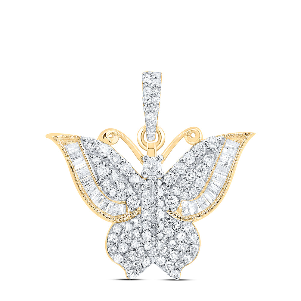 5/8CTW-DIA NK BUTTERFLY FASHION PENDANT