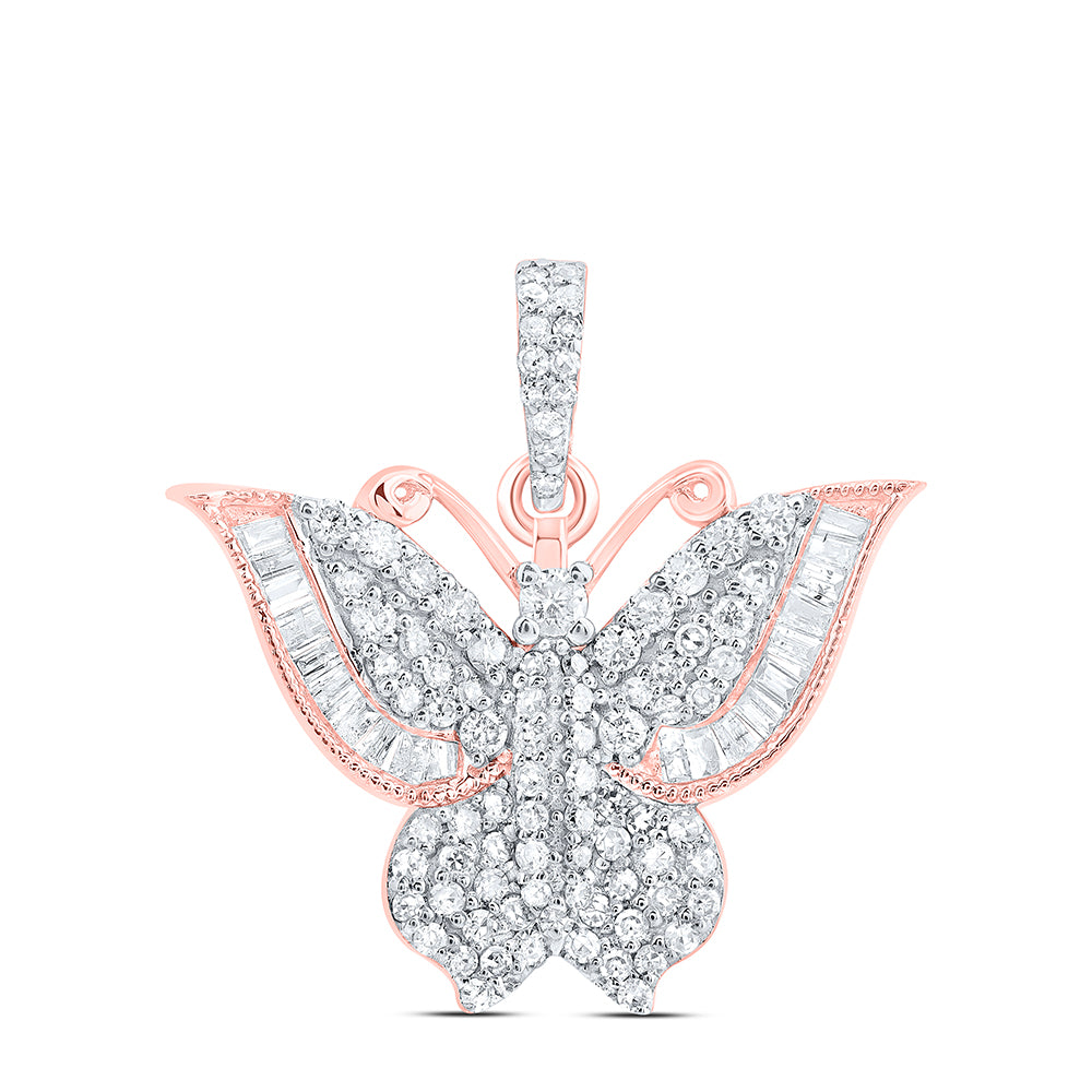 5/8CTW-DIA NK BUTTERFLY FASHION PENDANT