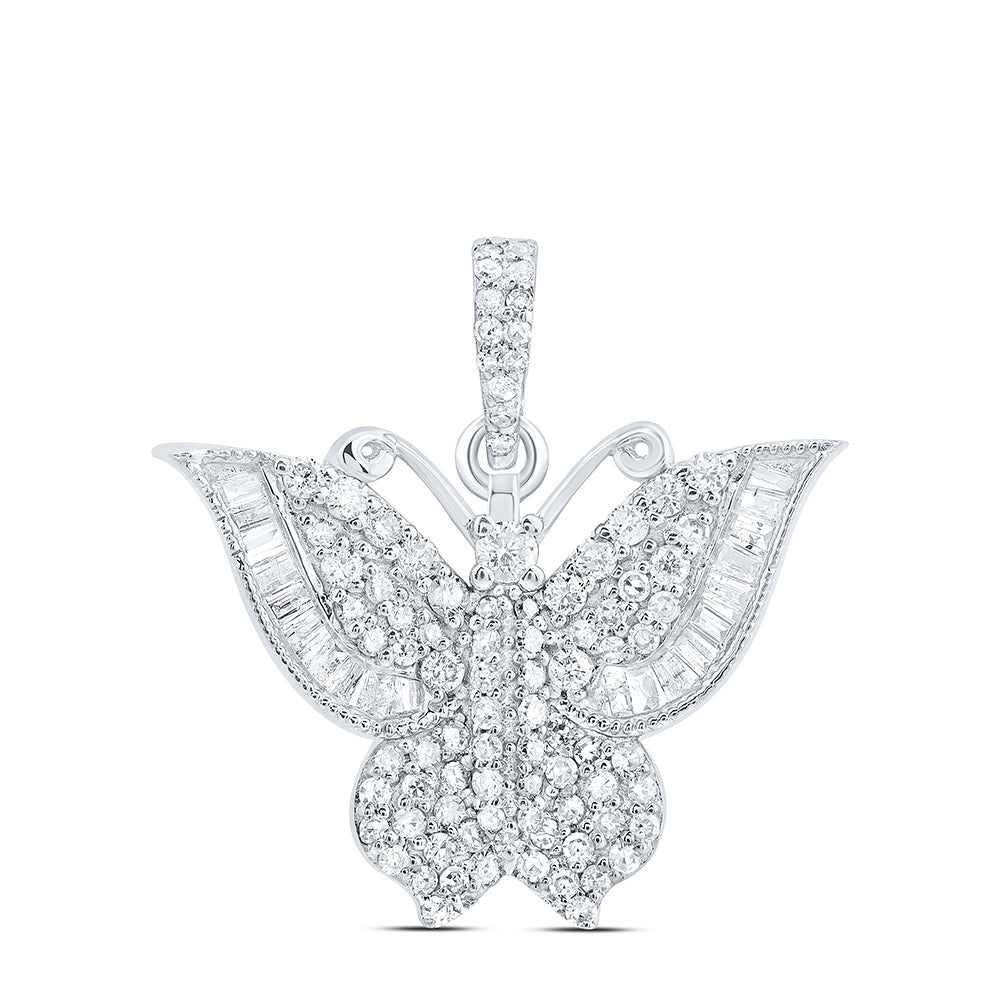 5/8CTW-DIA NK BUTTERFLY FASHION PENDANT