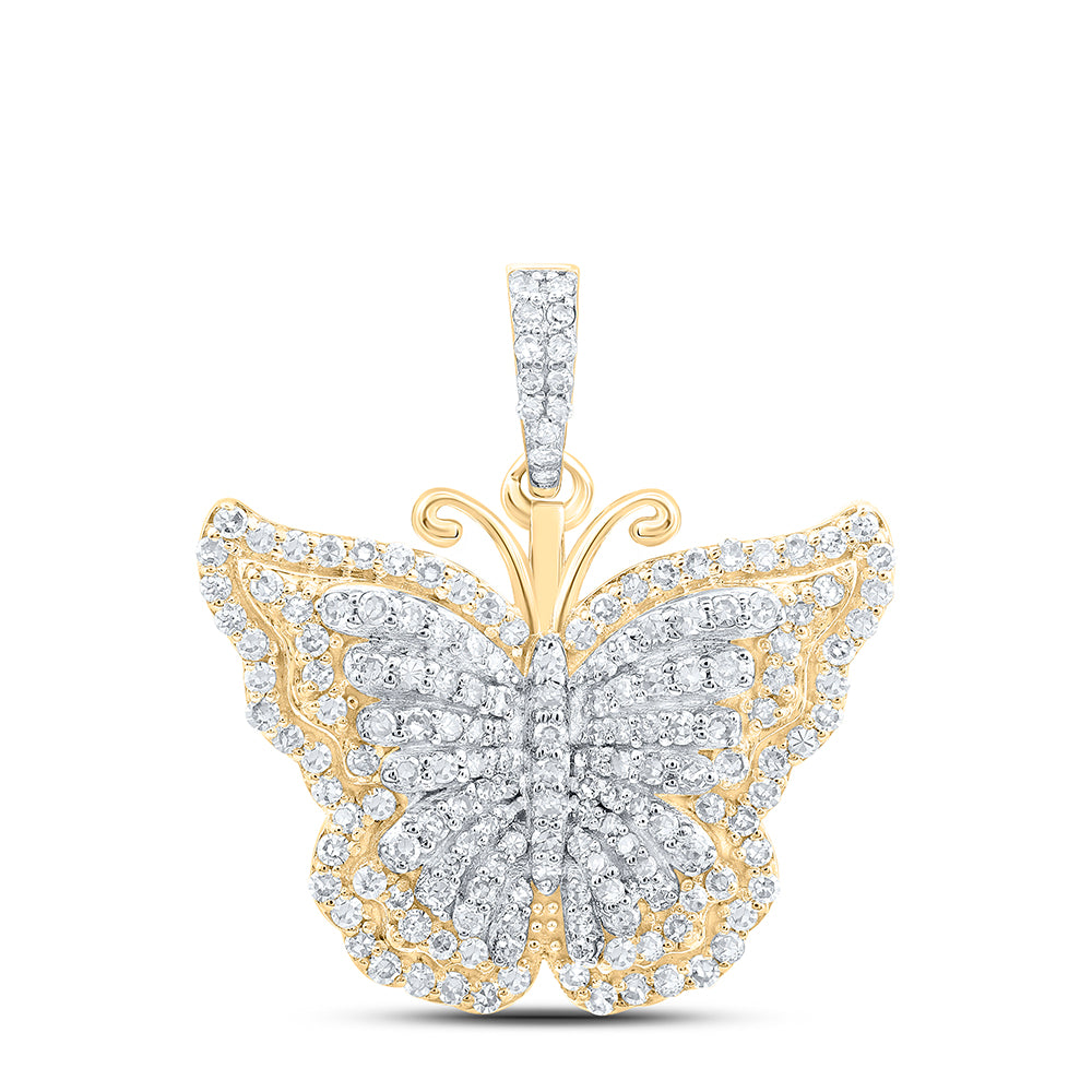 5/8CTW-DIA NK BUTTERFLY FASHION PENDANT