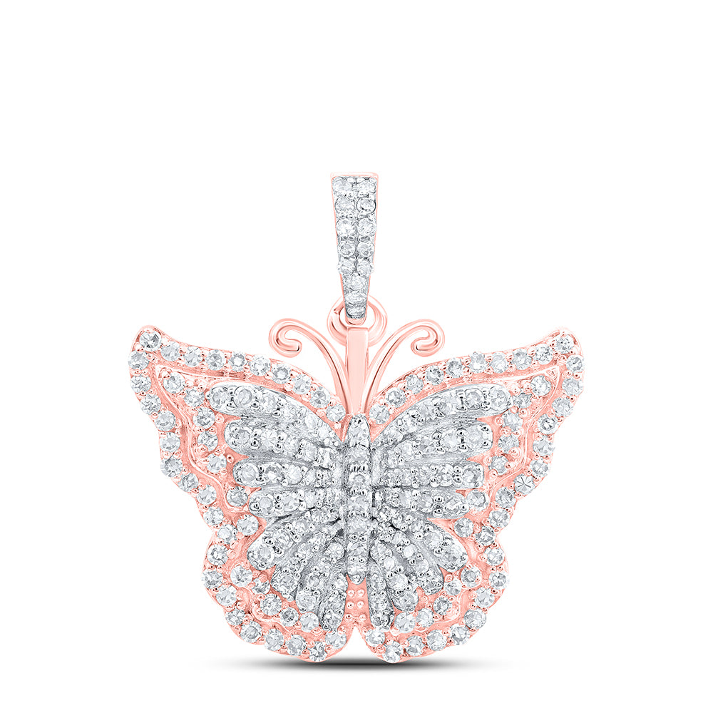 5/8CTW-DIA NK BUTTERFLY FASHION PENDANT