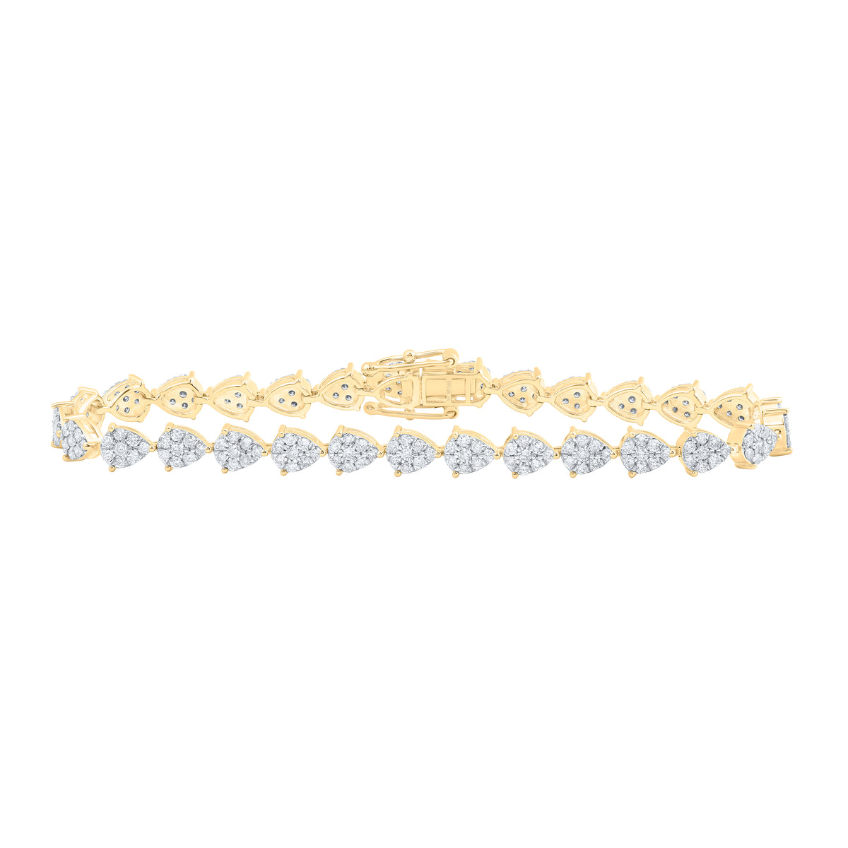 2 3/8CTW-DIA NK PEAR SHAPE FASHION BRACELET (7 INCH)