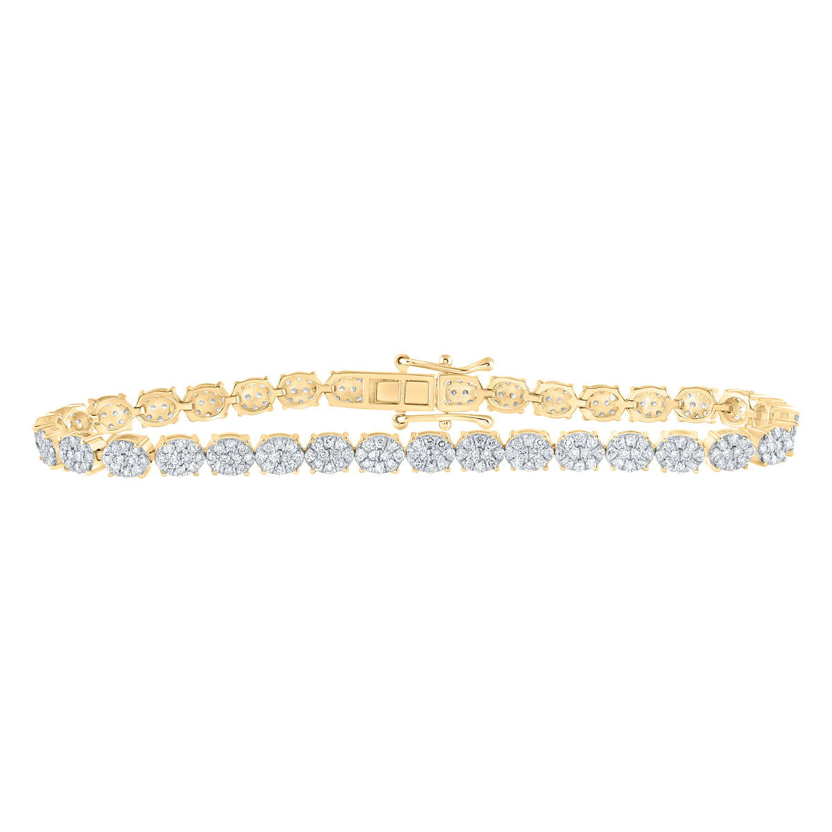 2 3/8CTW-DIA NK OVAL SHAPE FASHION BRACELET (7 INCH)