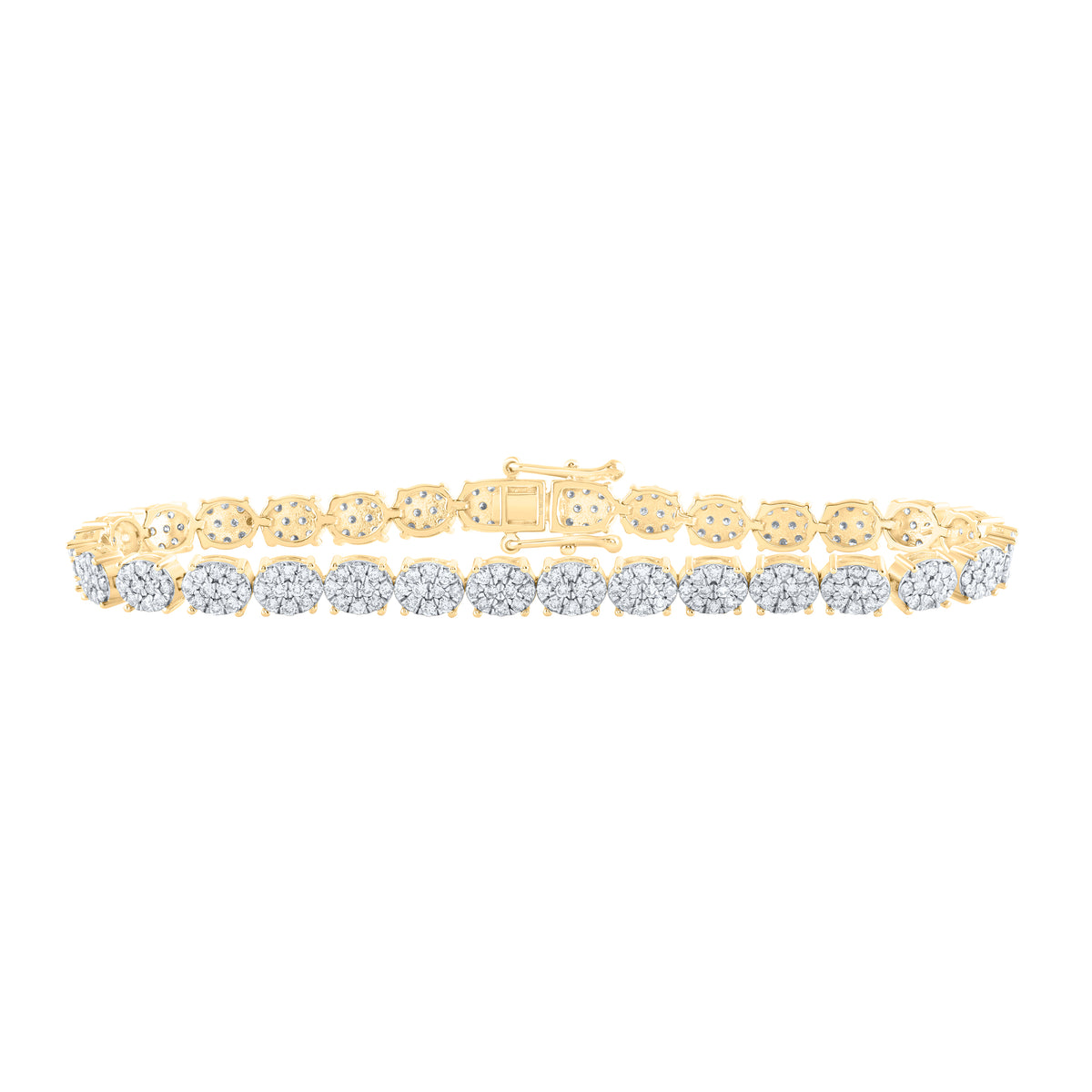 2 7/8CTW-DIA NK OVAL SHAPE FASHION BRACELET (7 INCH)