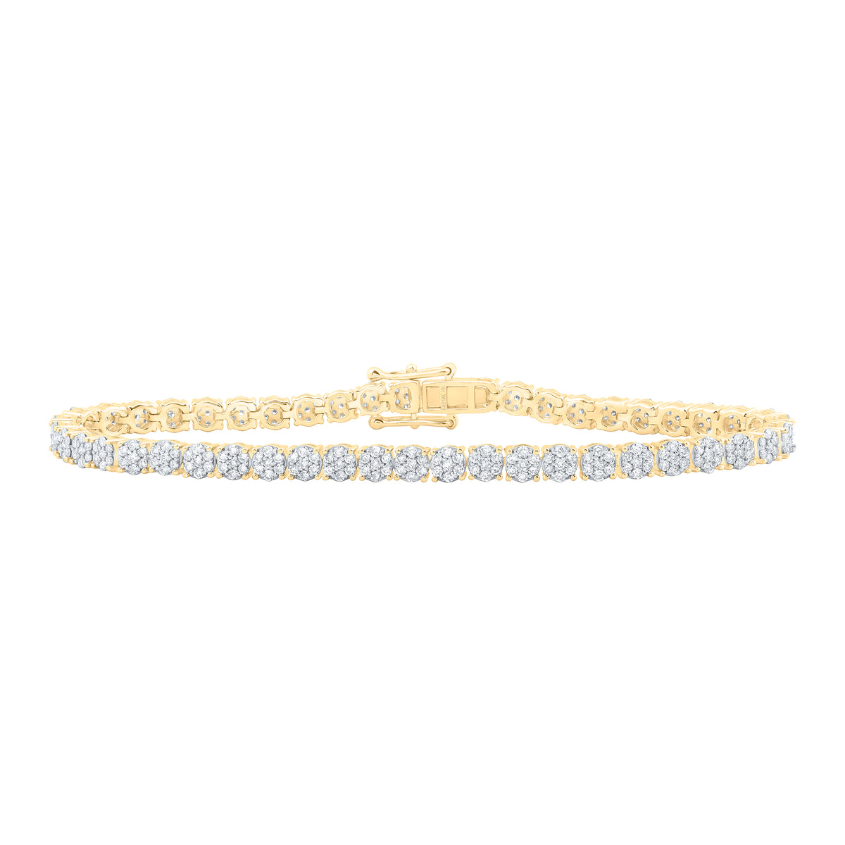 2 1/4CTW-DIA NK ROUND SHAPE FASHION BRACELET (7 INCH)