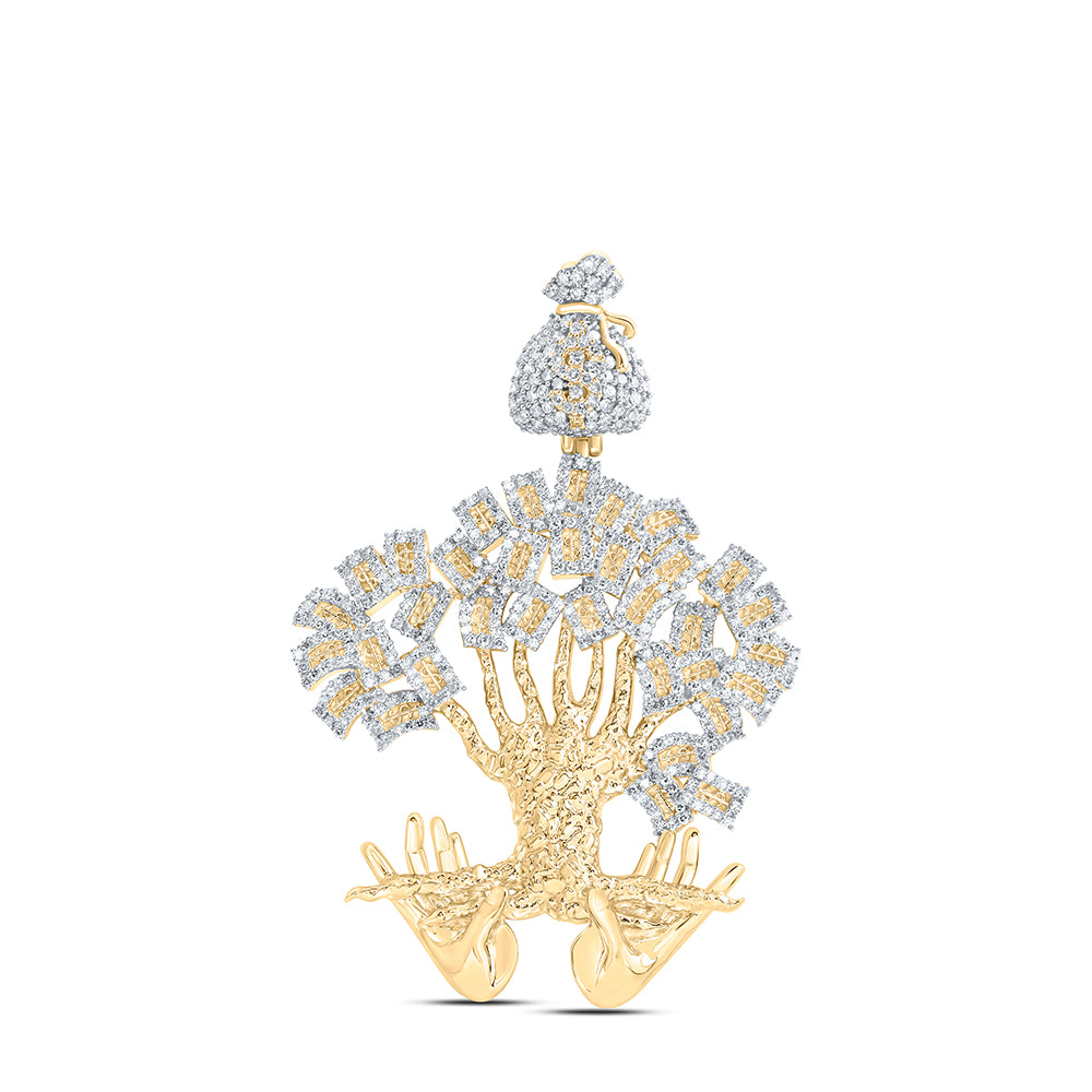 1 5/8CTW-DIA NK MONEY TREE MENS CHARM