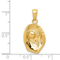 Load image into Gallery viewer, 14K Baseball Glove And Ball Pendant
