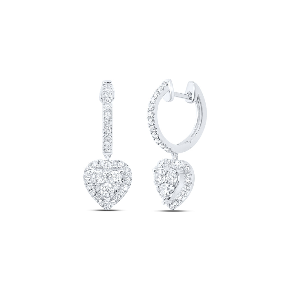 3/4CTW-DIA NK FASHION HEART HOOPS EARRING