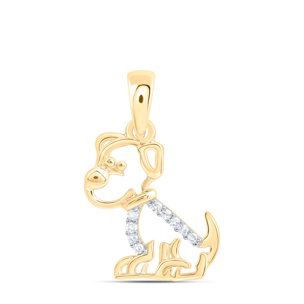 0.03CTW-DIA NK GIFT DOG PENDANT