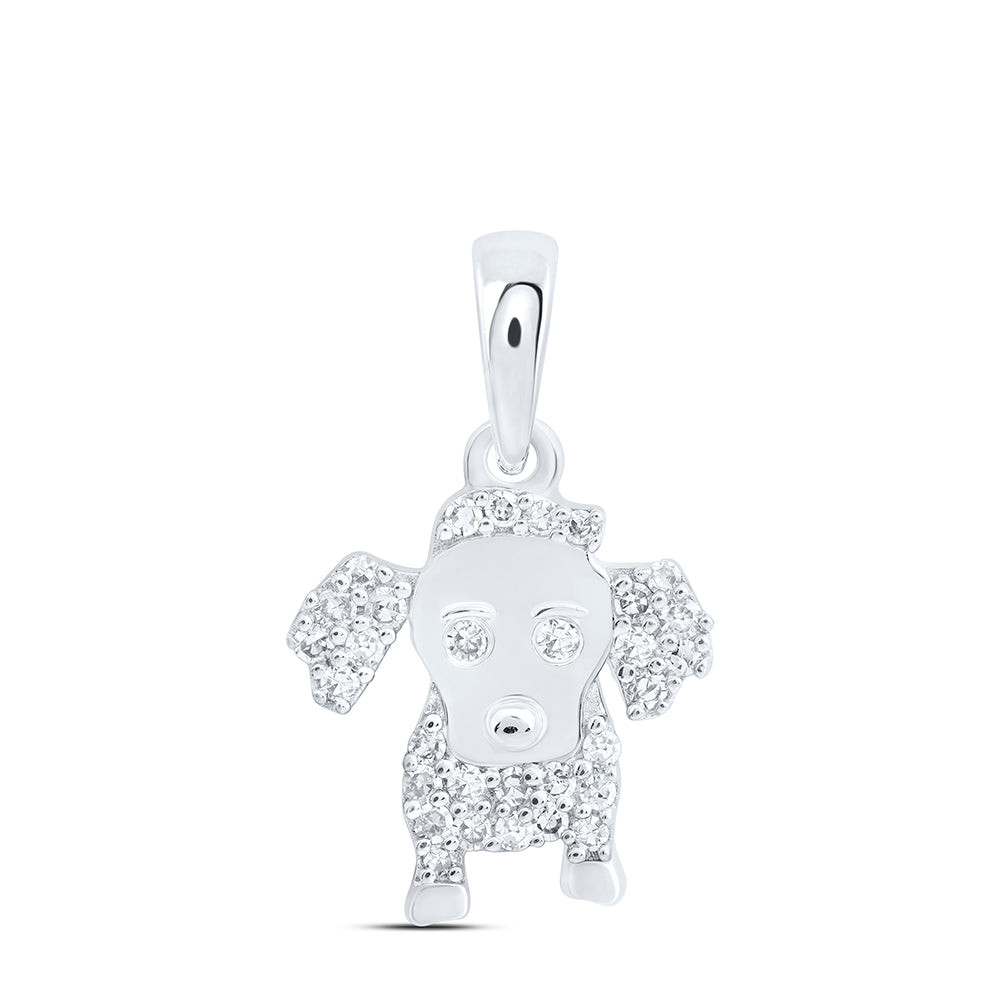 1/10CTW-DIA NK GIFT DOG PENDANT
