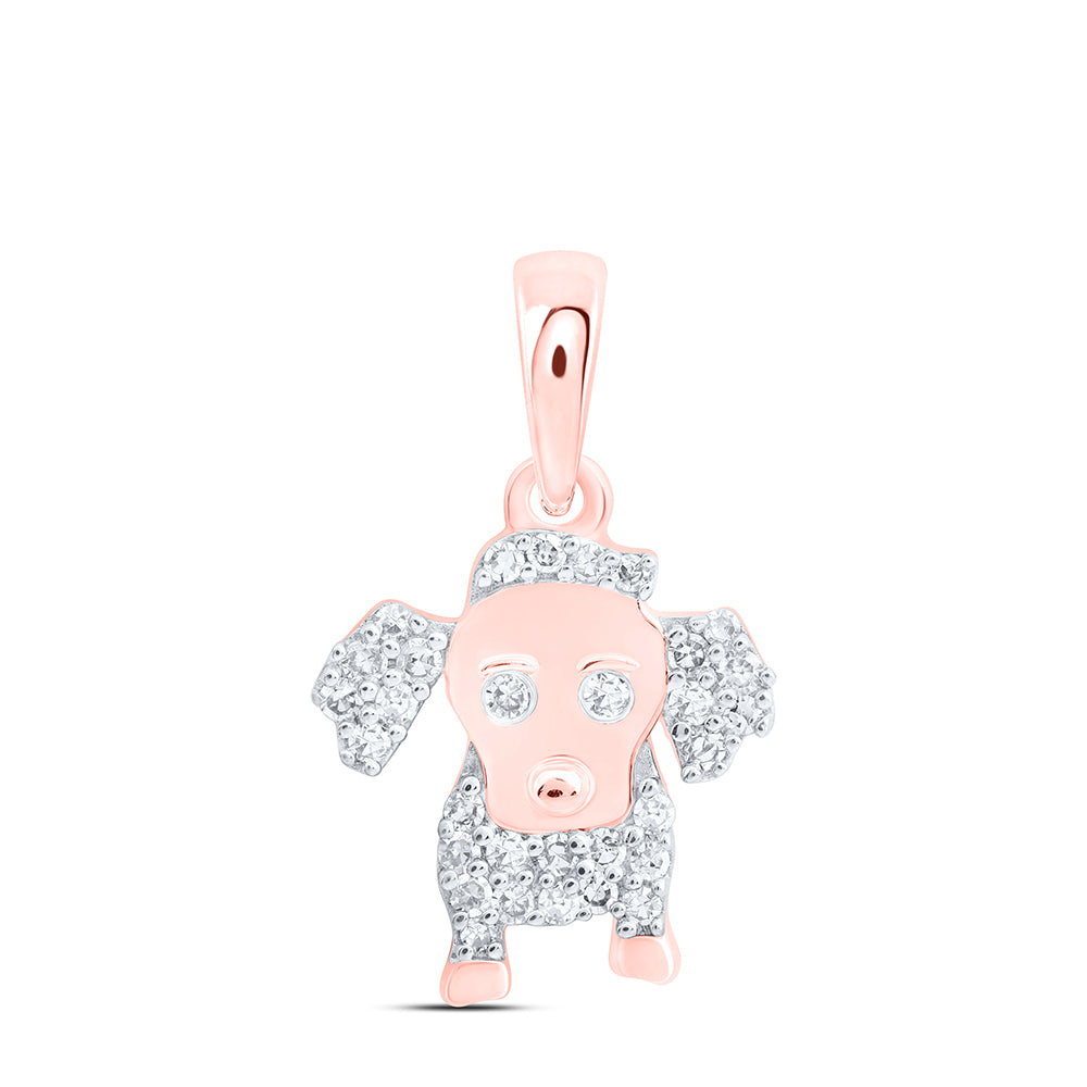 1/10CTW-DIA NK GIFT DOG PENDANT