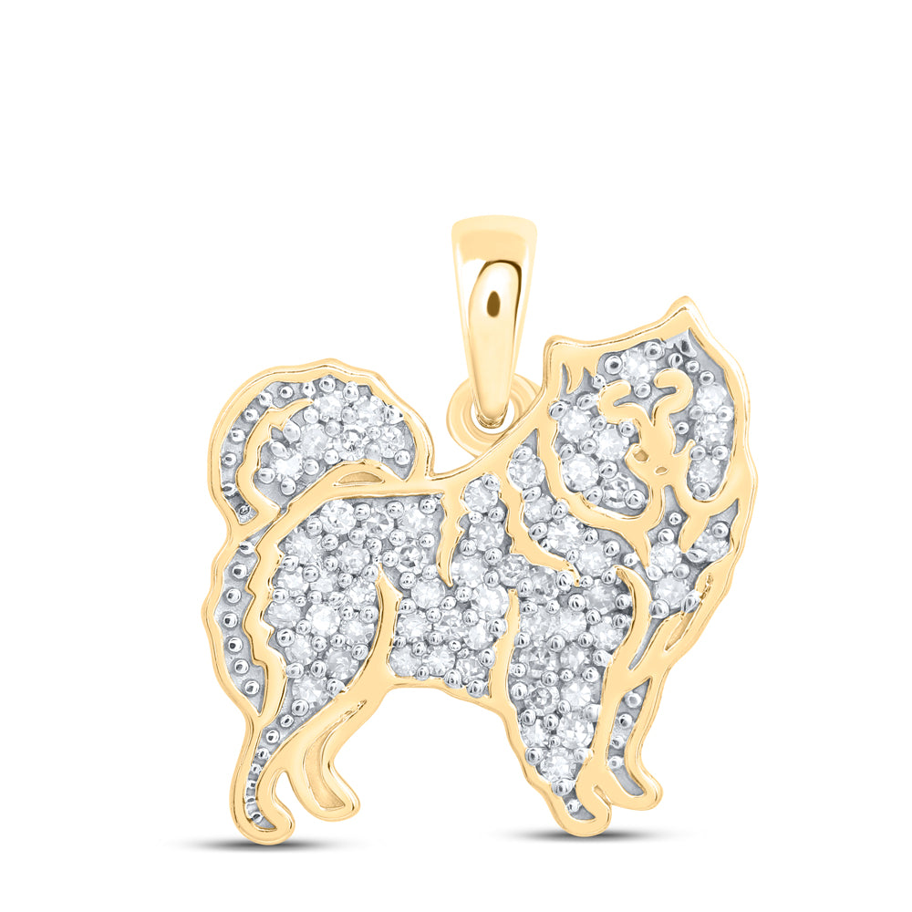 1/5CTW-DIA NK GIFT BULL DOG PENDANT