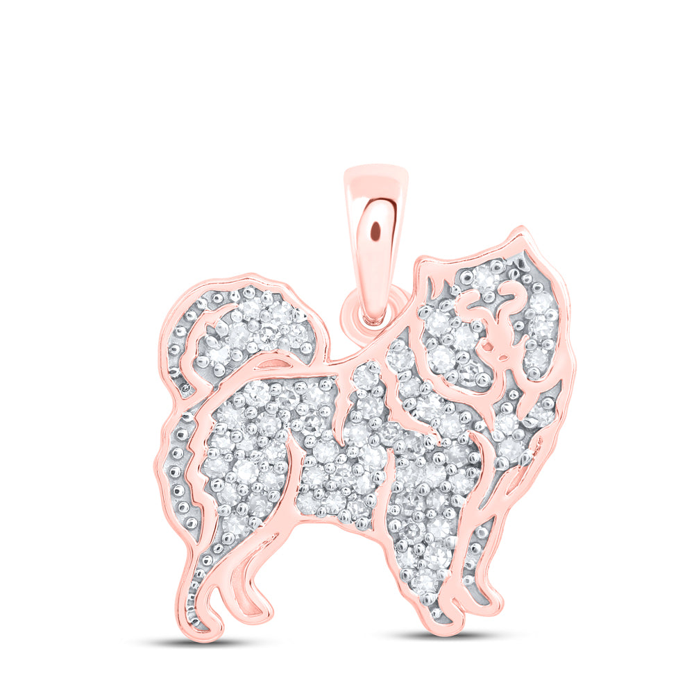 1/5CTW-DIA NK GIFT BULL DOG PENDANT