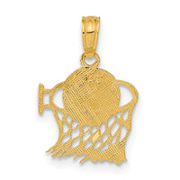 Load image into Gallery viewer, 14k Basketball in Net Pendant
