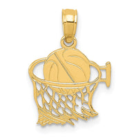Load image into Gallery viewer, 14k Basketball in Net Pendant
