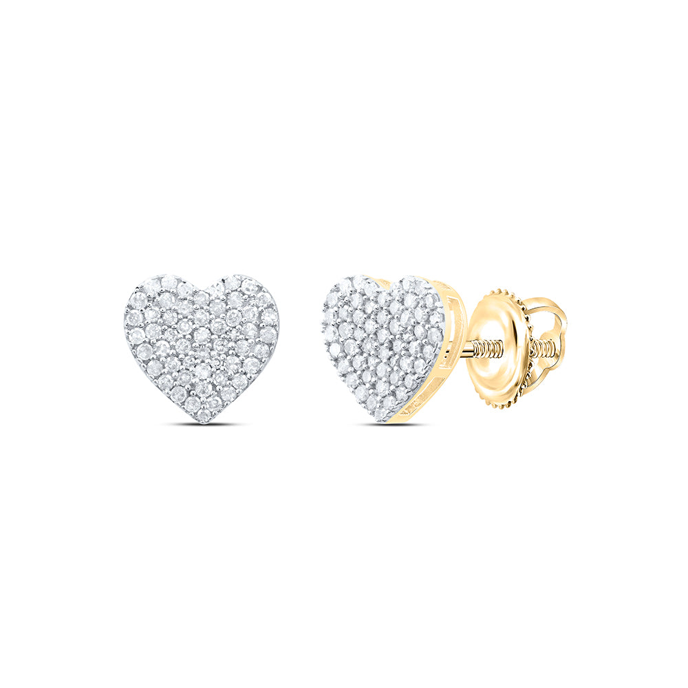 3/8CTW-DIA P1 GIFT HEART STUD EARRING