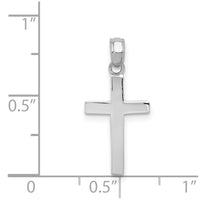 Load image into Gallery viewer, 14k White Gold Beveled Cross Charm
